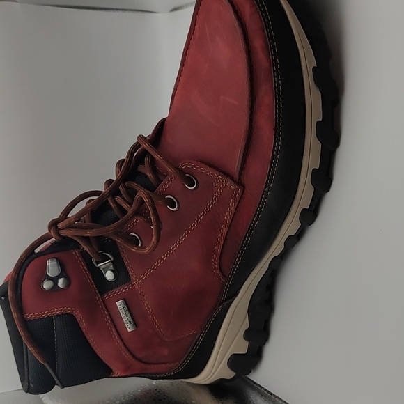 Rockport XCS Red Rugged Boots with Moc-Toe Design Waterproof Size 12 Excellent - Picture 12 of 16